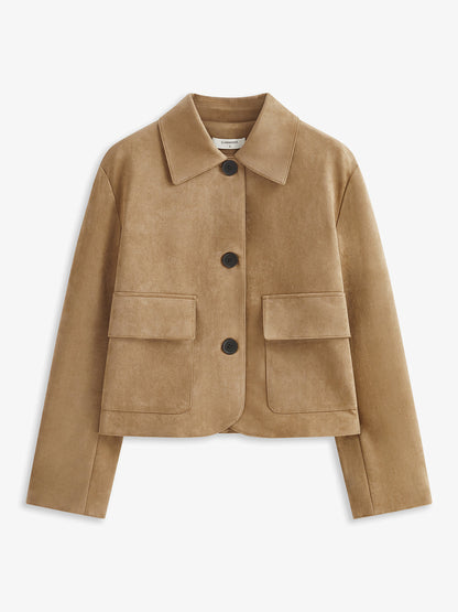 Soft women's jacket with buttons