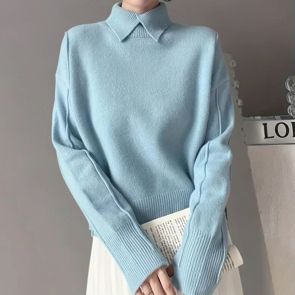 Elegant Women's Crocheted Modern Sweater
