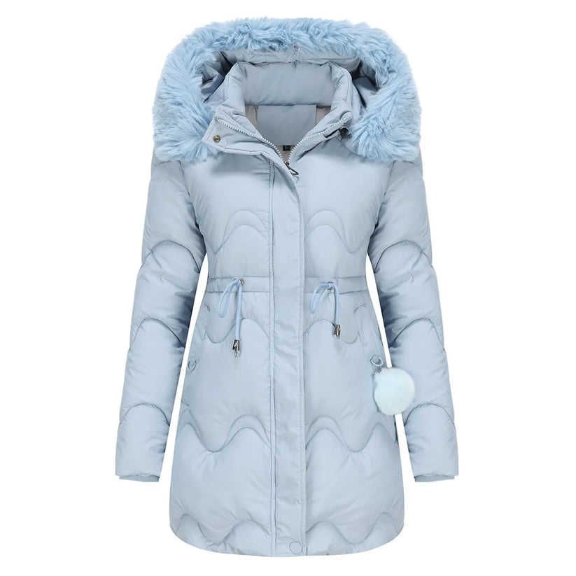 Wintermantel Damen Flausch Kragen - IdealeKleiden