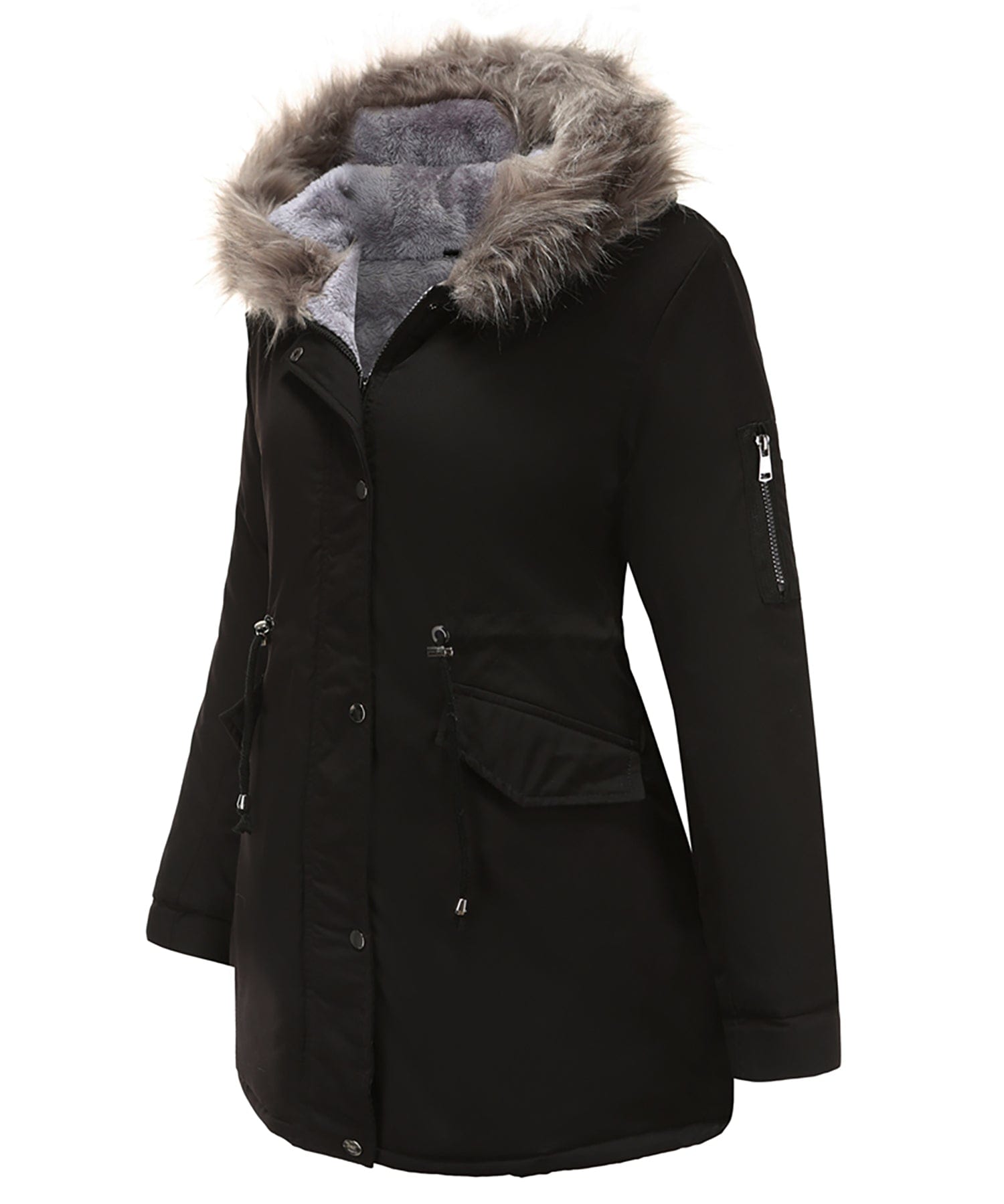 Warme Winterjacke Damen Mantel - IdealeKleiden