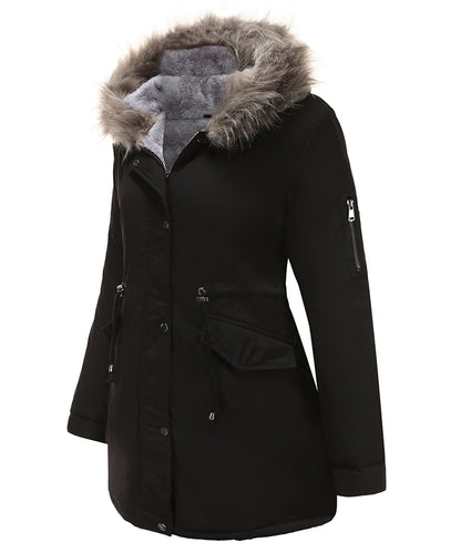 Warme Winterjacke Damen Mantel - IdealeKleiden