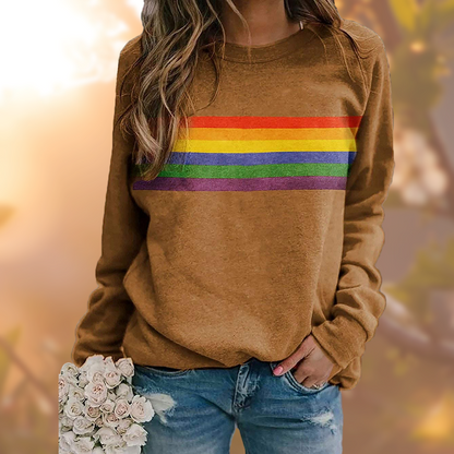 Women's Round Neck Knit Sweater Autumn Model