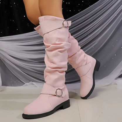 Women's Boots Chunky Heel Knee-High Chic