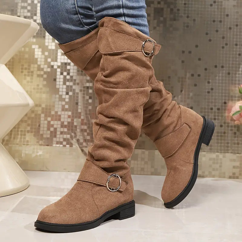 Women's Boots Chunky Heel Knee-High Chic