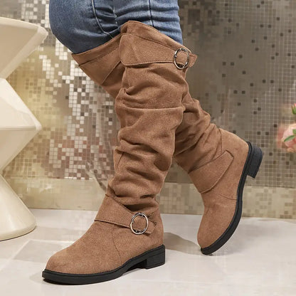 Women's Boots Chunky Heel Knee-High Chic