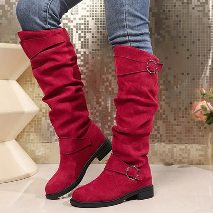 Women's Boots Chunky Heel Knee-High Chic