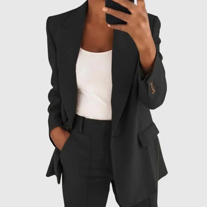 Stilvoller Damenblazer Elegant Schwarz - IdealeKleiden