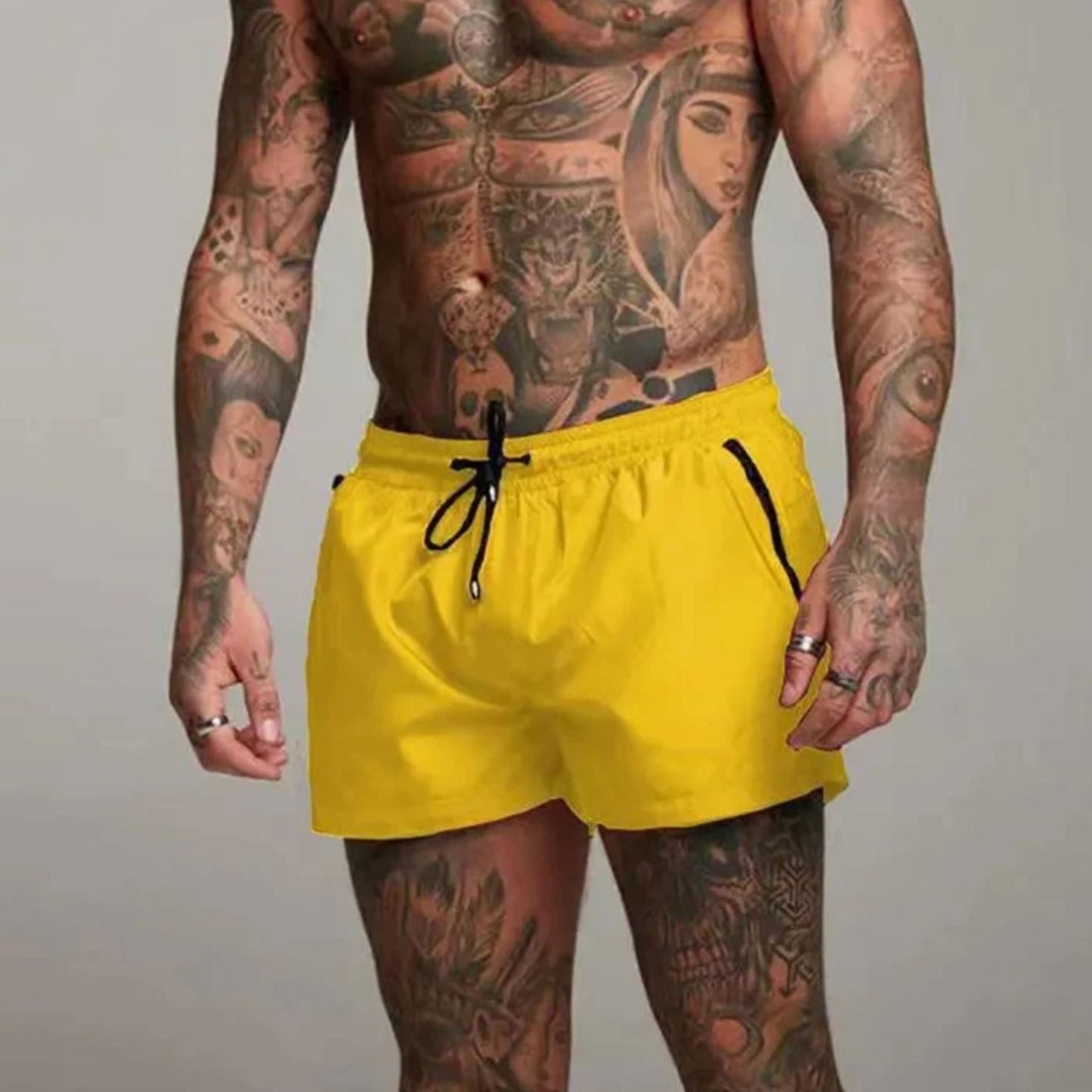 Men's Swim Shorts Elastic with Drawstring