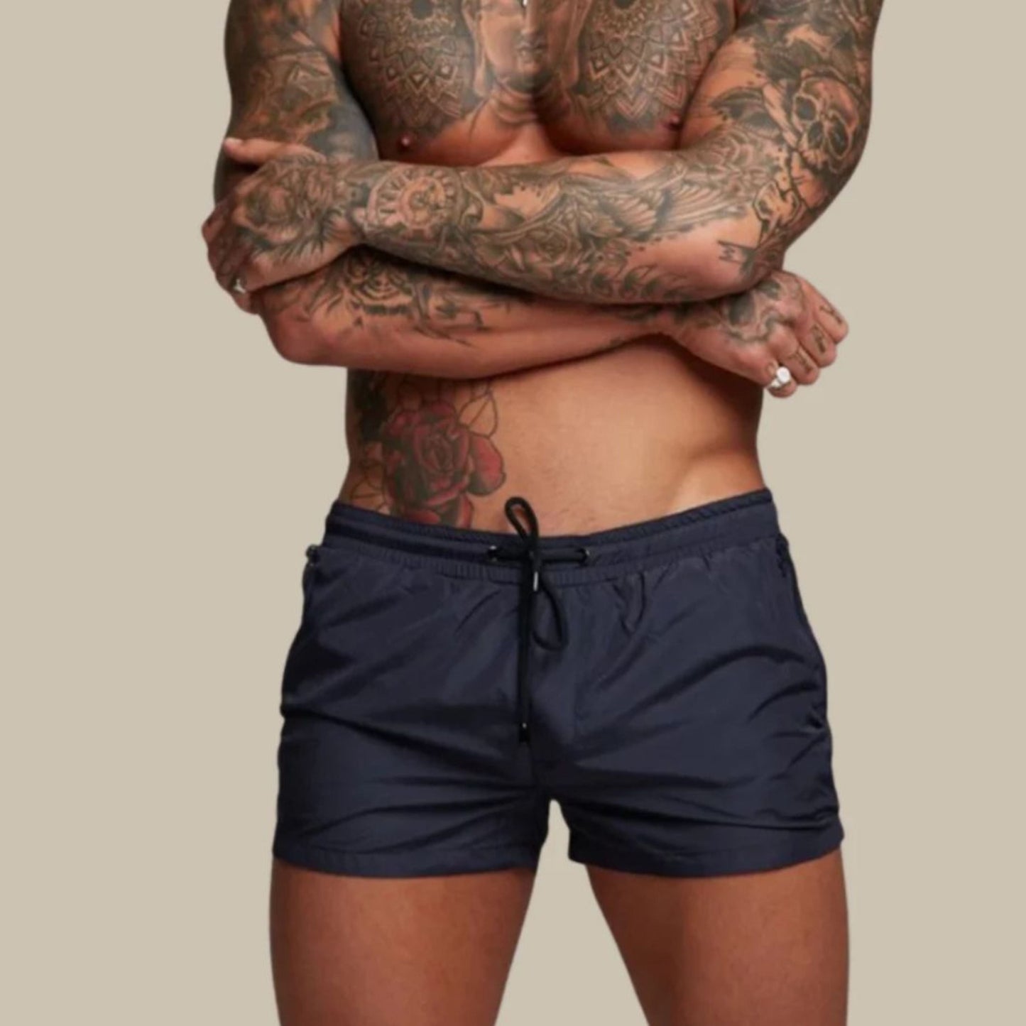 Men's Swim Shorts Elastic with Drawstring