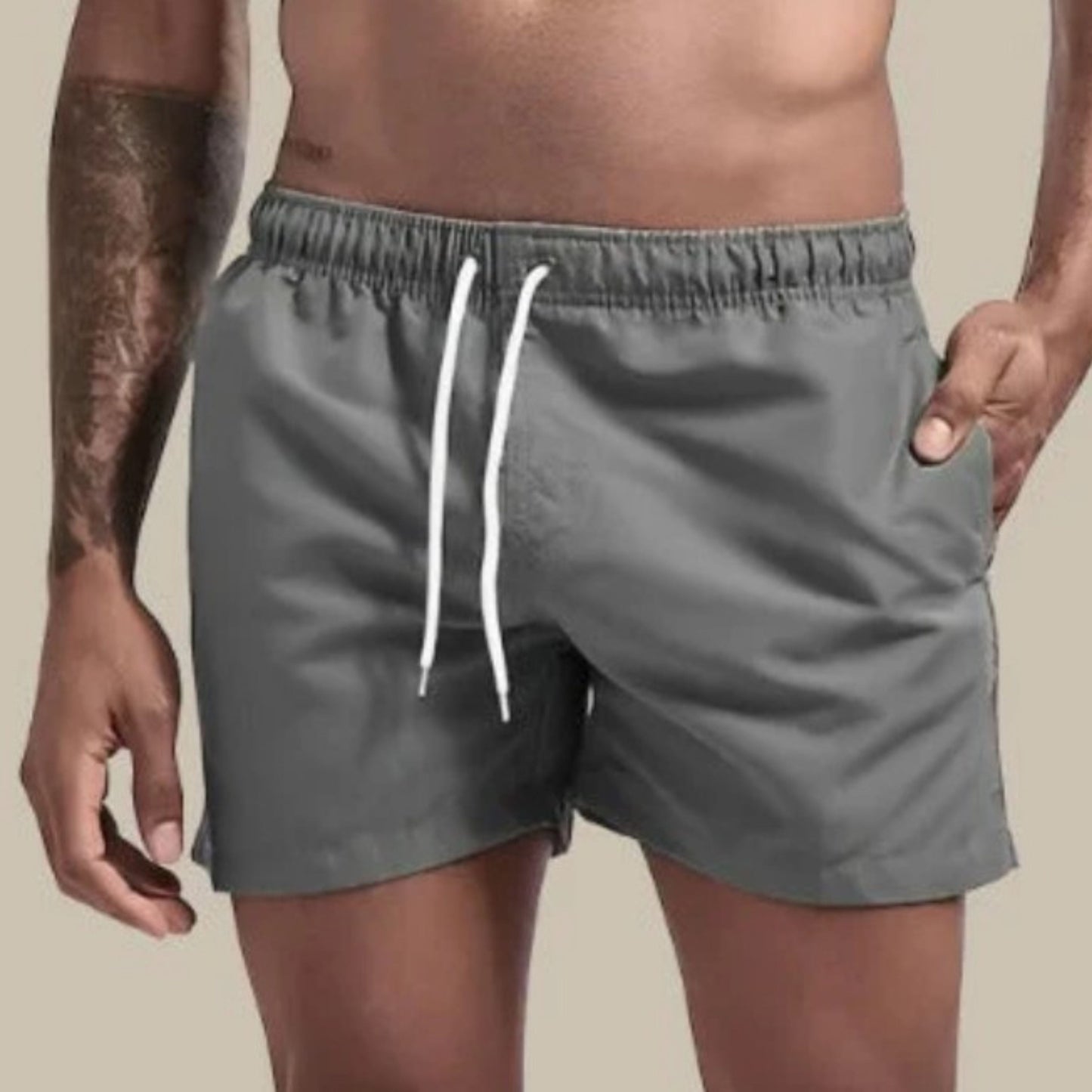 Elastic Quick-Dry Swim Trunks for Men
