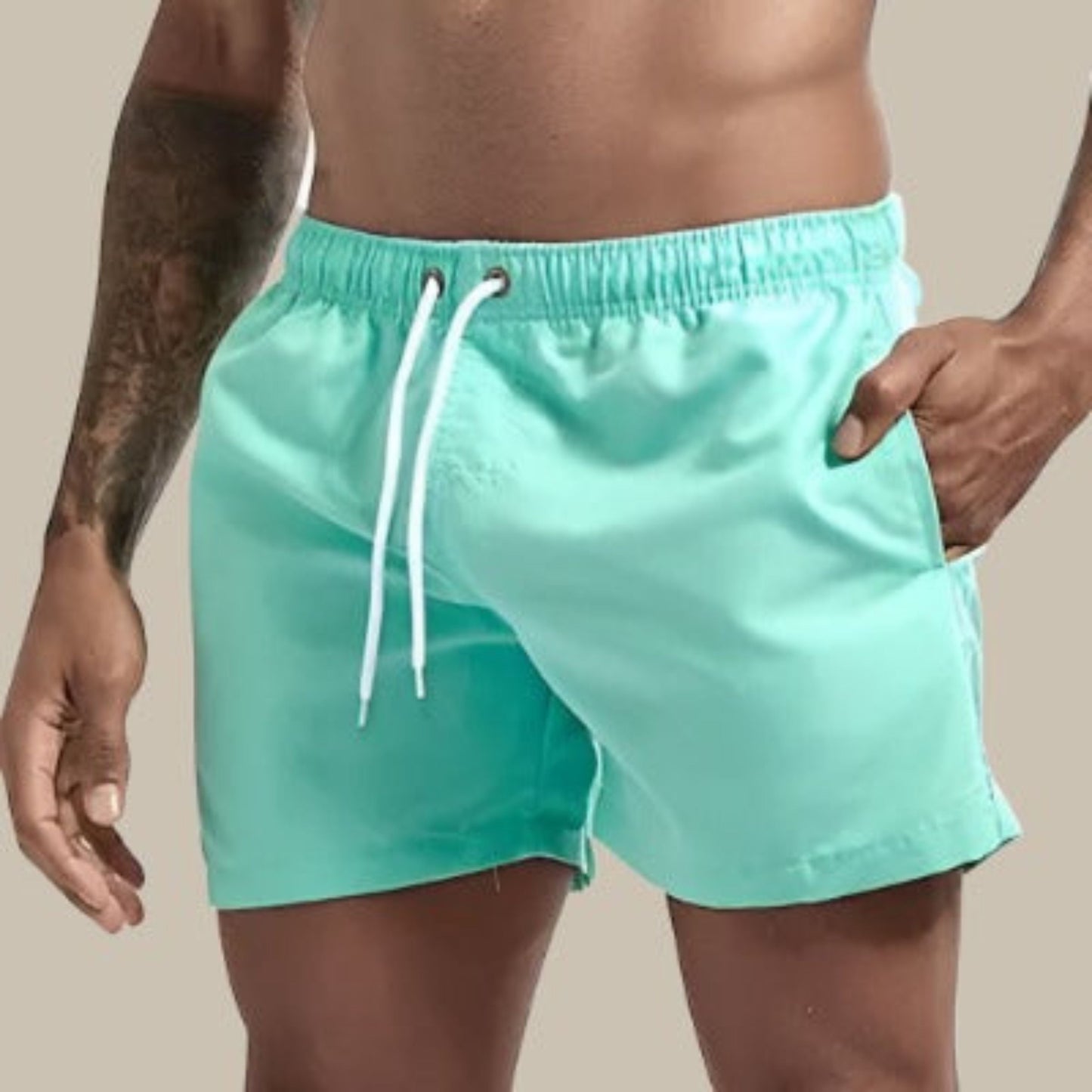 Elastic Quick-Dry Swim Trunks for Men