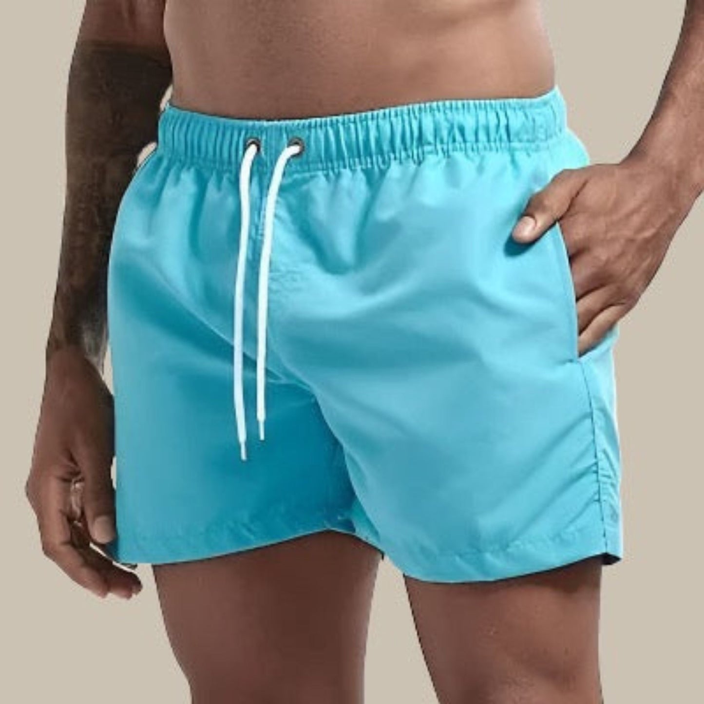 Elastic Quick-Dry Swim Trunks for Men