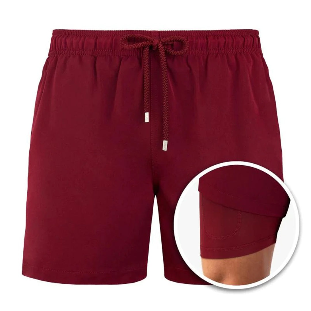 Men's 2-in-1 Drawstring Boardshorts