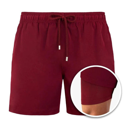 Men's 2-in-1 Drawstring Boardshorts