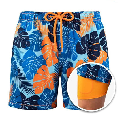 Men's 2-in-1 Drawstring Boardshorts