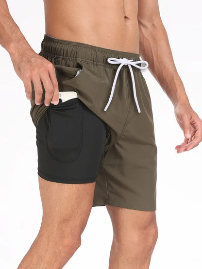Men's Quick Dry 2-in-1 Board Shorts
