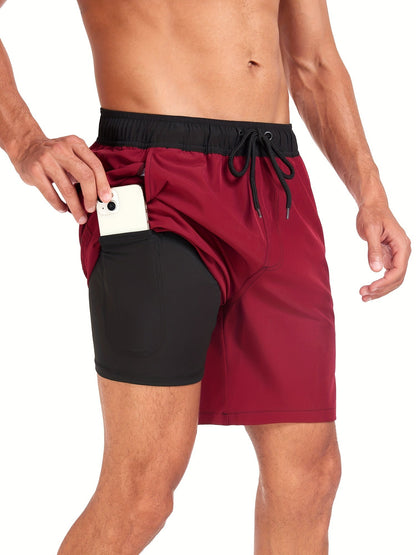 Men's Quick Dry 2-in-1 Board Shorts