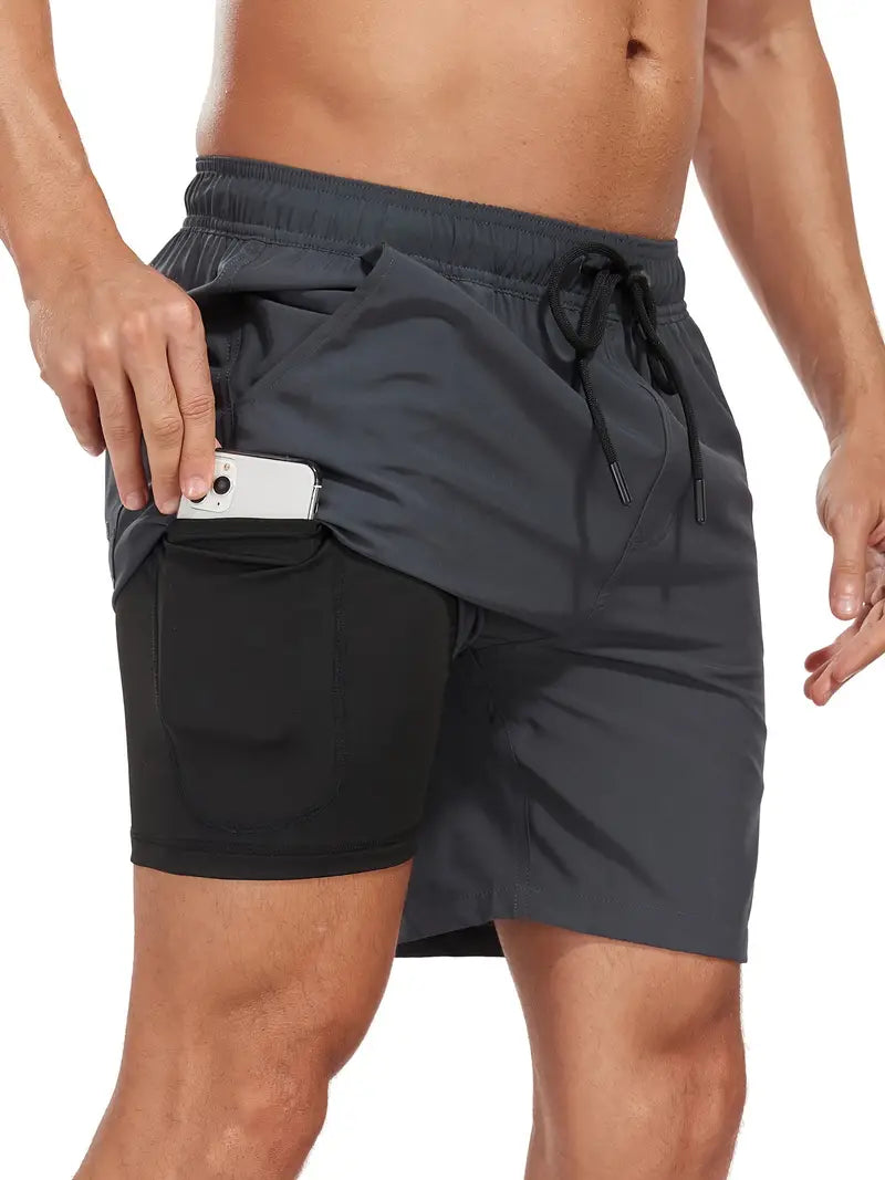 Men's Quick Dry 2-in-1 Board Shorts