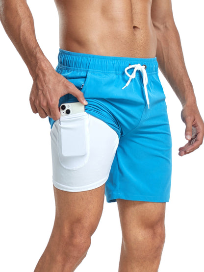 Men's Quick Dry 2-in-1 Board Shorts