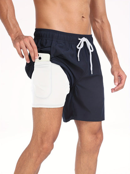 Men's Quick Dry 2-in-1 Board Shorts