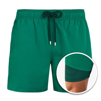 Men's Boardshorts Double-Layered Elastic