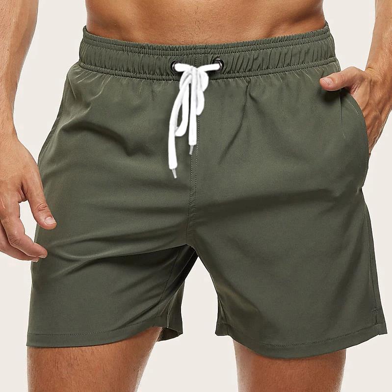 Quick-Drying Elastic Swim Trunks