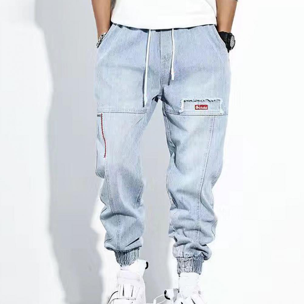 Comfortable Men's Elastic Denim Jogger Jeans