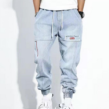 Comfortable Men's Elastic Denim Jogger Jeans