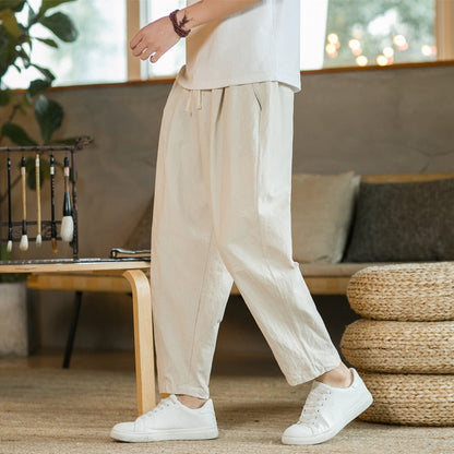 Comfortable Men's Linen Pants Loose Fit