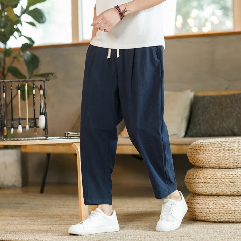 Comfortable Men's Linen Pants Loose Fit