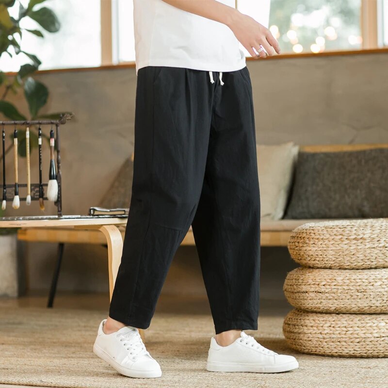 Comfortable Men's Linen Pants Loose Fit