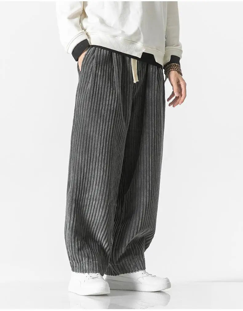 Comfortable Men's Loose Fit Drawstring Trousers