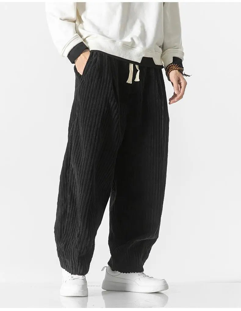 Bequeme Herrenhosen Loose Fit Kordelzug - IdealeKleiden