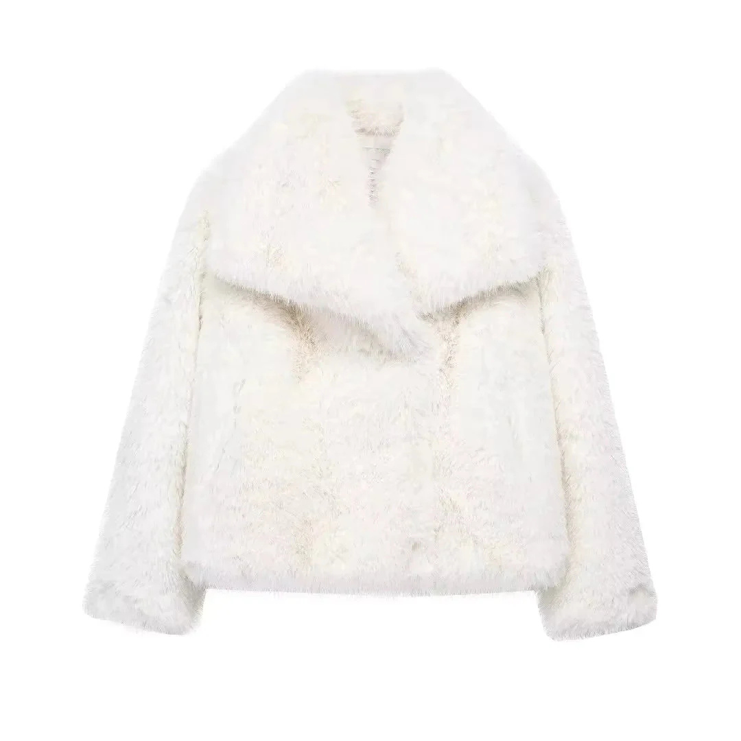 Elegant Women's Faux Fur Jacket