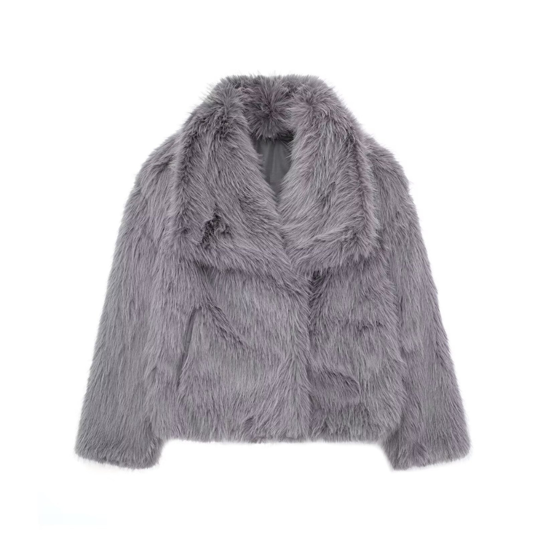 Elegant Women's Faux Fur Jacket