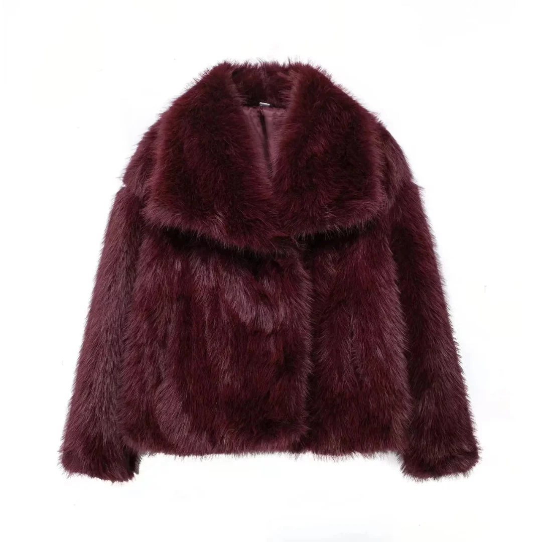 Elegant Women's Faux Fur Jacket