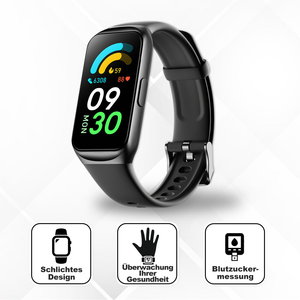 Medical Smartwatch Blood Glucose Monitoring Real-Time