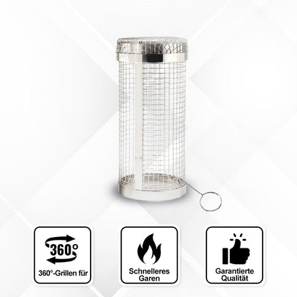 Stainless Steel Rotisserie Basket Outdoor BBQ