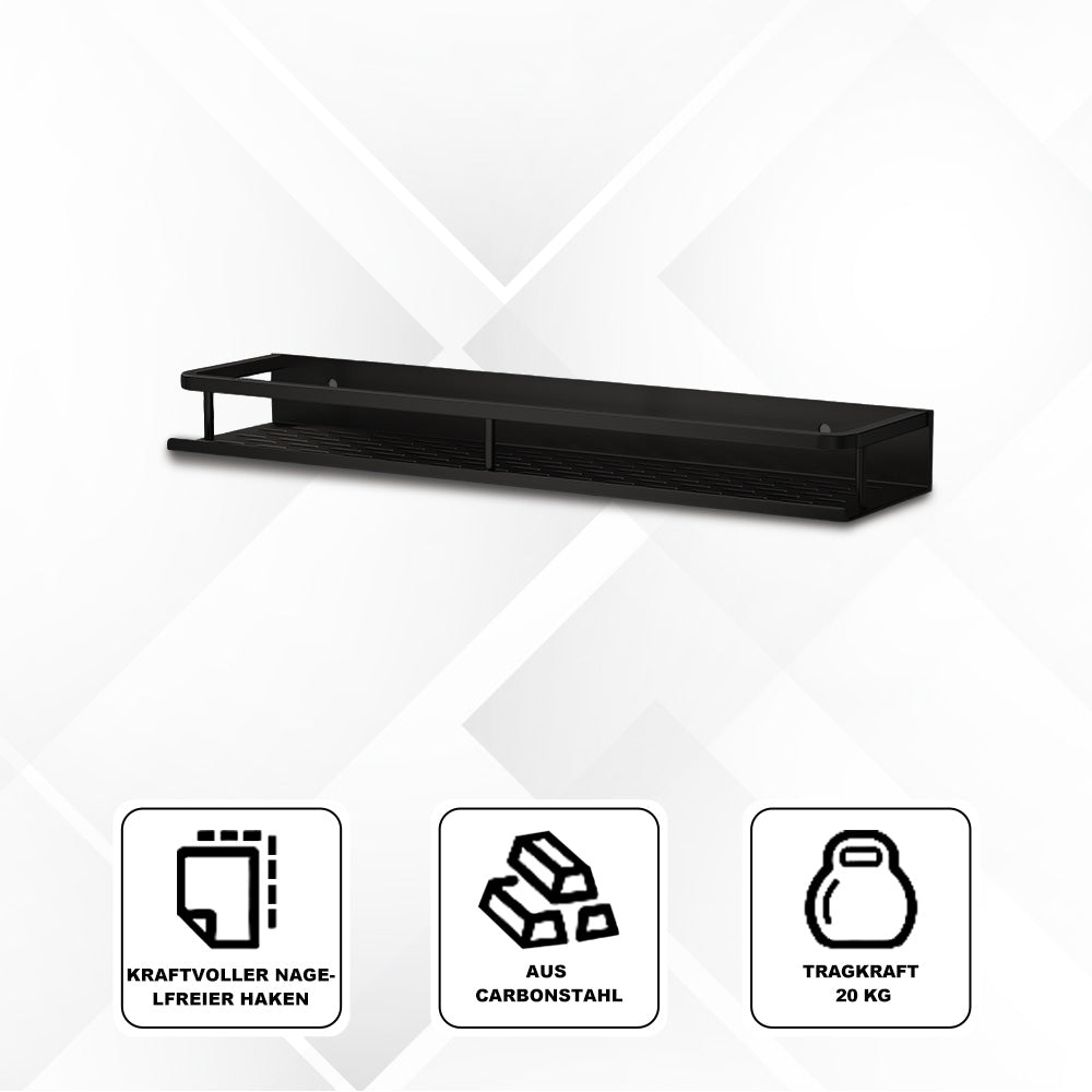 Modern Gray/Black Shelf for Kitchen and Bathroom