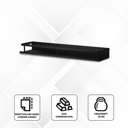 Modern Gray/Black Shelf for Kitchen and Bathroom