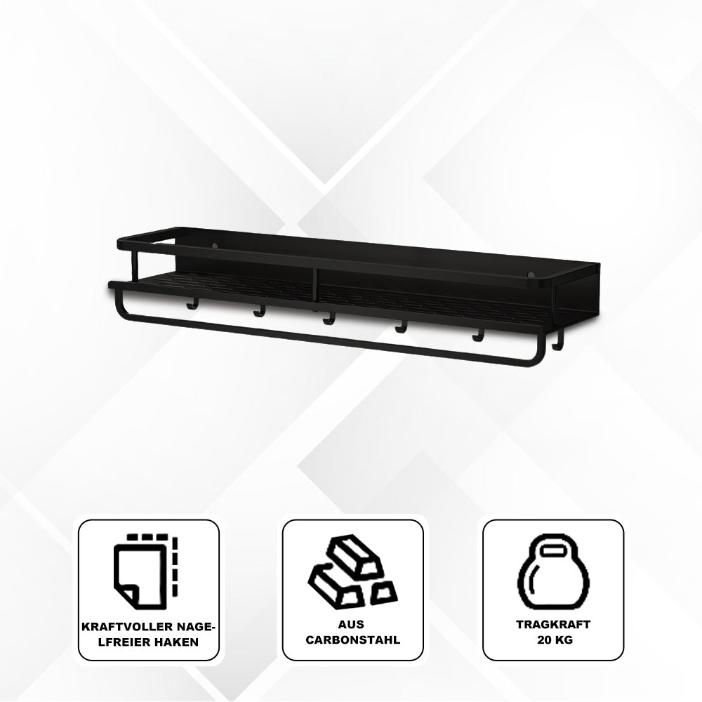 Modern Gray/Black Shelf for Kitchen and Bathroom