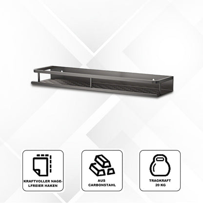 Modern Gray/Black Shelf for Kitchen and Bathroom