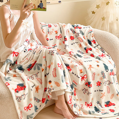 Christmas Flannel Blanket, Soft Winter Gift