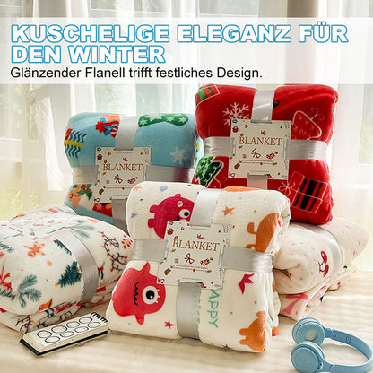 Weihnachts-Flanell-Decke, Weiches Geschenk für den Winter - IdealeKleiden