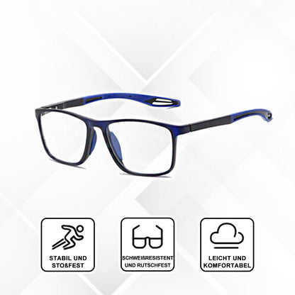 Self-adjusting reading glasses with zoom function