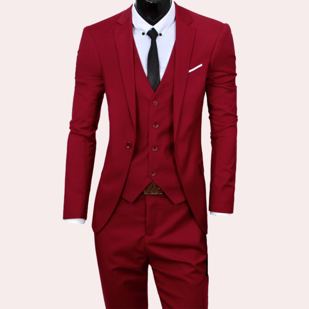 Men's Slim Fit Three-Piece Suit