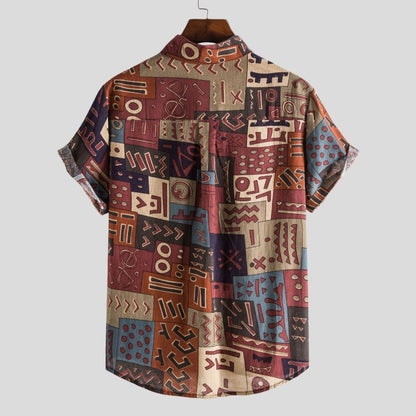 Relaxed Men's Short-Sleeve Printed Shirt