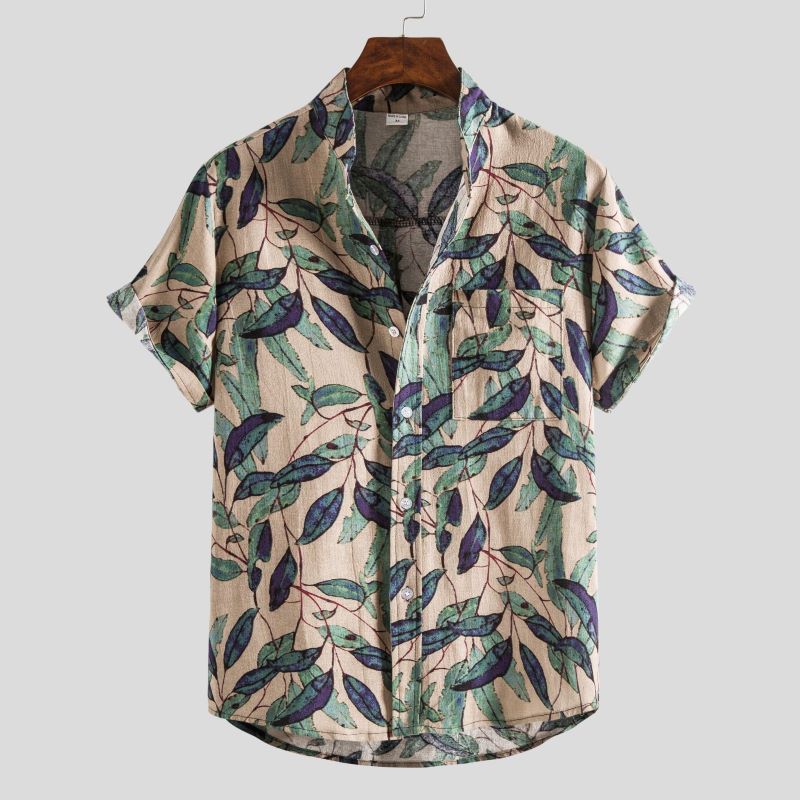 Relaxed Men's Short-Sleeve Printed Shirt
