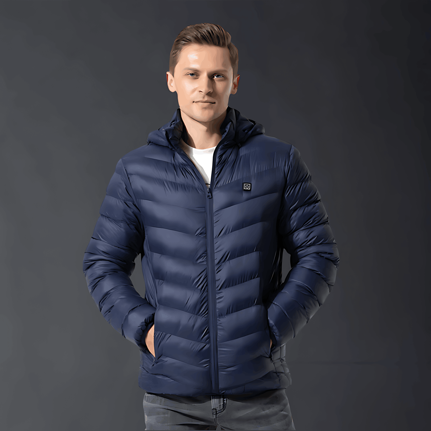 Men's Warm Winter Hooded Puffer Jacket