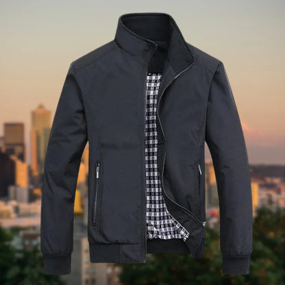 Men's Lightweight Transition Jacket with Stand-Up Collar